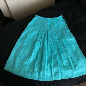 Turquoise Linen Skirt VINTAGE Liz Claiborne